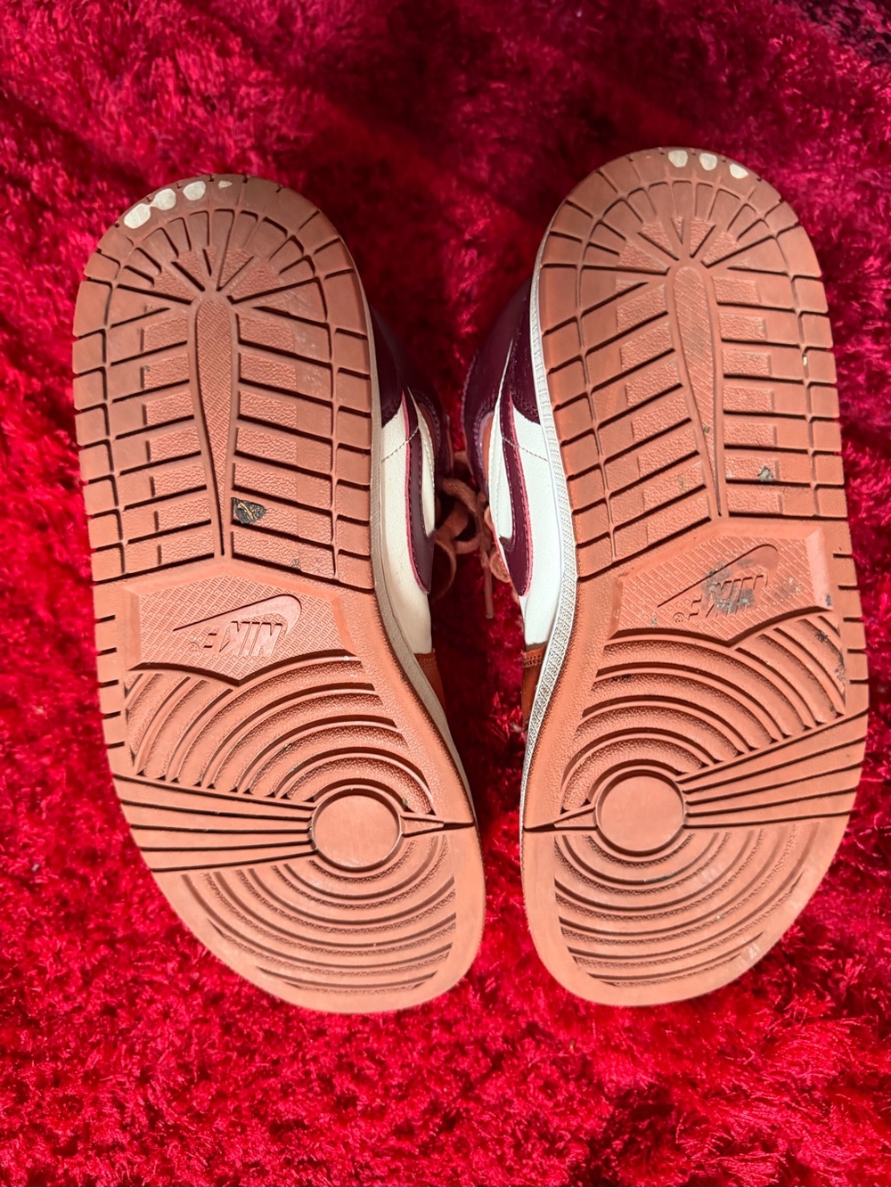 Jordan 1 Mid Dusty Peach Night Maroon - Picture 6 of 6